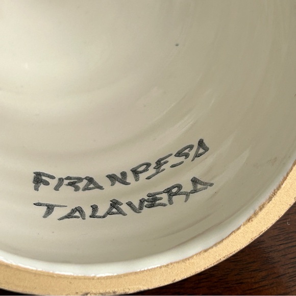 Talavera Franpesa Lady Figurine Bell Signed - Picture 6 of 8